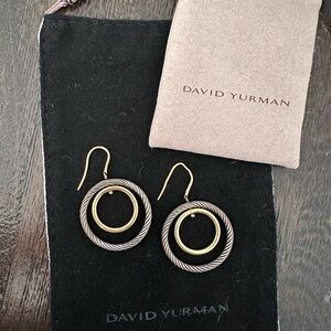 David Yurman Two-Tone Circle Earrings